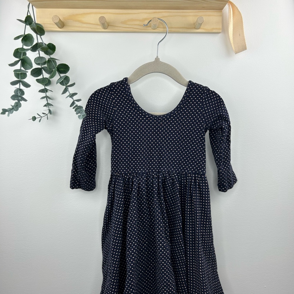 Alice + Ames Navy Polka Dot Kids Dress